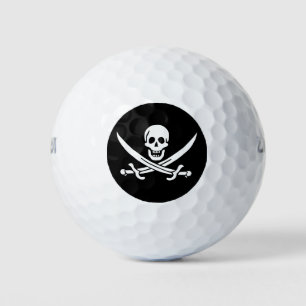 Pelotas De Golf Bandera Pirata Calavera Espadas Cruzadas