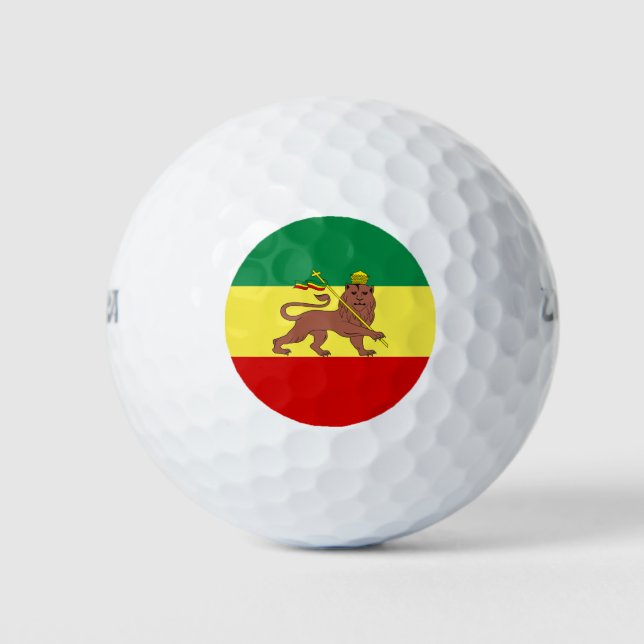 Pelotas De Golf Bandera Rastafaria (Rastafarianismo) (Rasta) Golf  (Anverso)