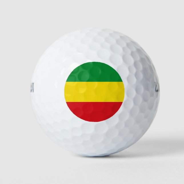 Pelotas De Golf Bandera rastafariana rasta etíope (Anverso)