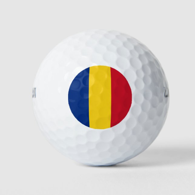 Pelotas De Golf Bandera rumana (Rumania) (Anverso)