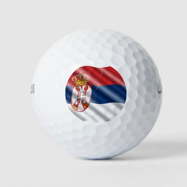 Pelotas De Golf Bandera serbia (Anverso)
