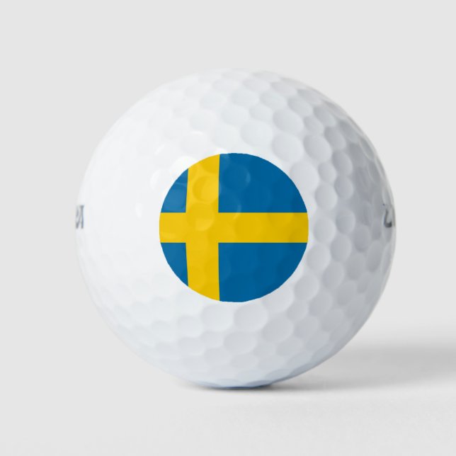 Pelotas De Golf Bandera sueca (Suecia) (Anverso)