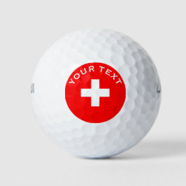 Pelotas De Golf Bandera Suiza Personalizada Schweiz Europa Suiza