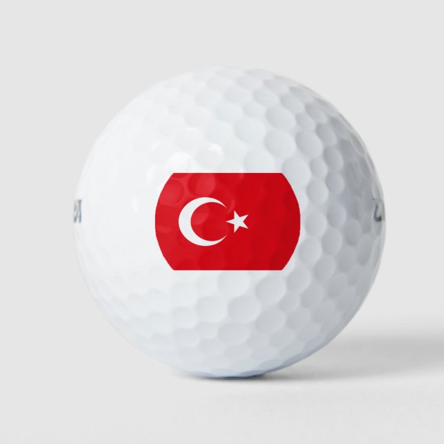 Pelotas De Golf Bandera turca (Turquía) (Anverso)