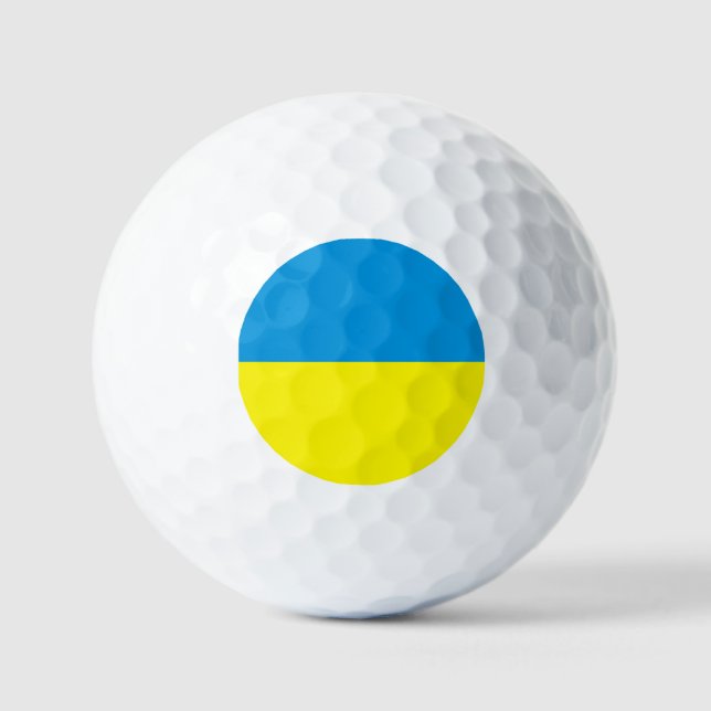 Pelotas De Golf Bandera ucraniana azul y amarilla (Anverso)