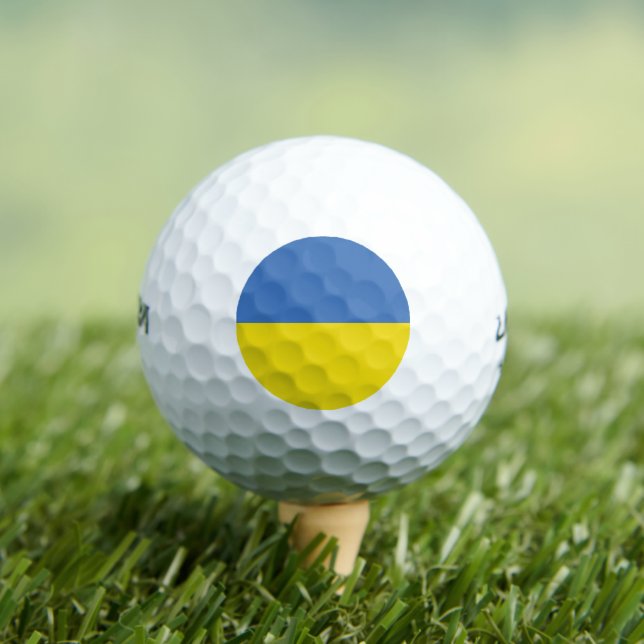 Pelotas De Golf Bandera ucraniana, eslava ucraniana, С л а в У к а (Camiseta in situ)