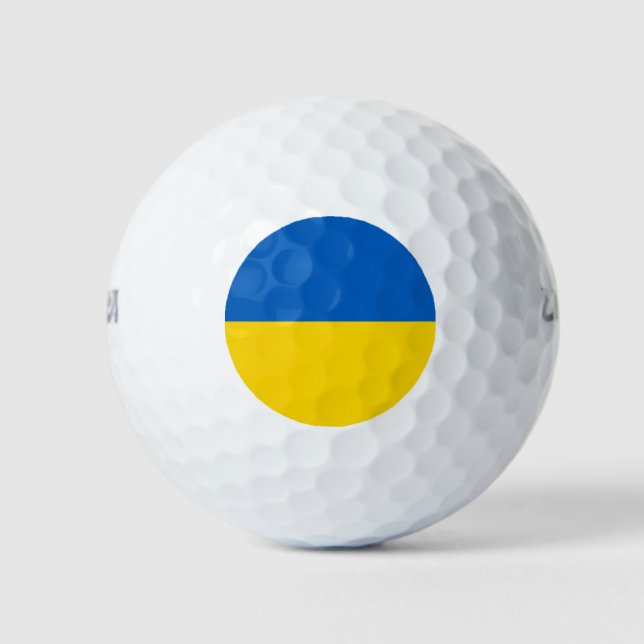 Pelotas De Golf Bandera ucraniana (Ucrania) (Anverso)