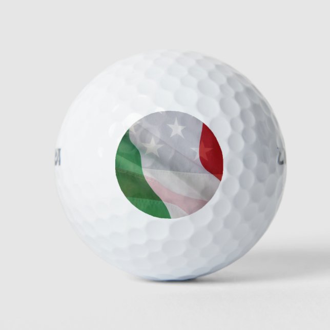 Pelotas De Golf Banderas italianas y estadounidenses (Anverso)