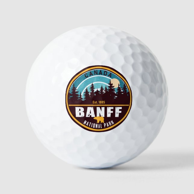 Pelotas De Golf Banff NP Canadá Montañas Rocosas Souvenirs de époc (Anverso)