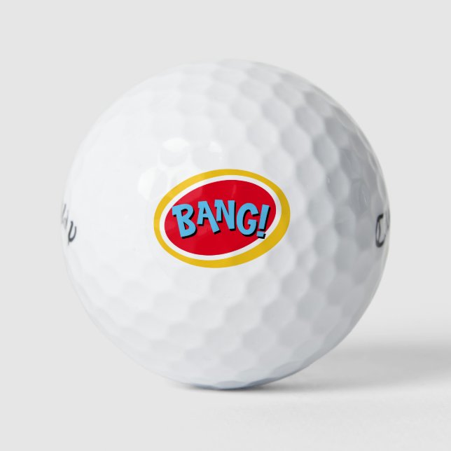Pelotas De Golf Bang de impresión grande de Novedad divertida (Anverso)