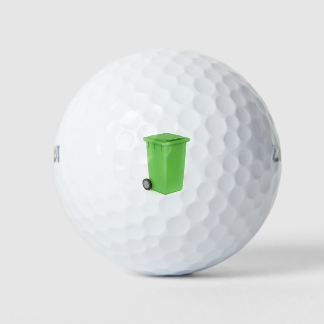 Pelotas De Golf Baño de basura verde (Anverso)