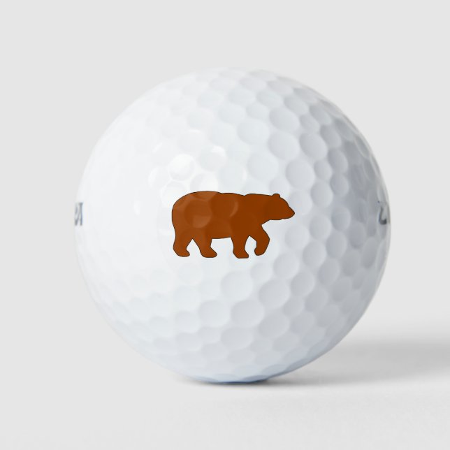 Pelotas De Golf Baños de golf de oso sólido marrón (Anverso)