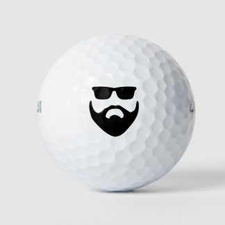Pelotas De Golf barba hipster y gafas de sol