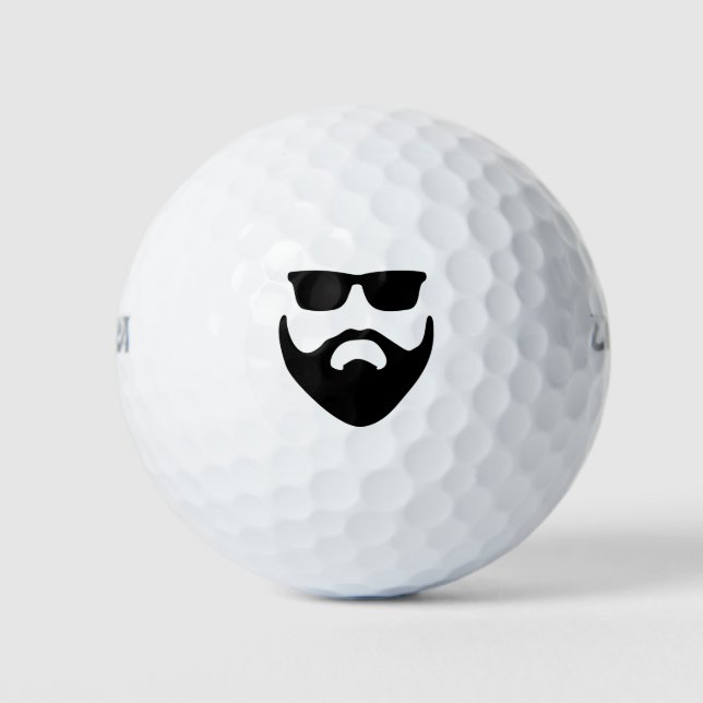 Pelotas De Golf barba hipster y gafas de sol (Anverso)
