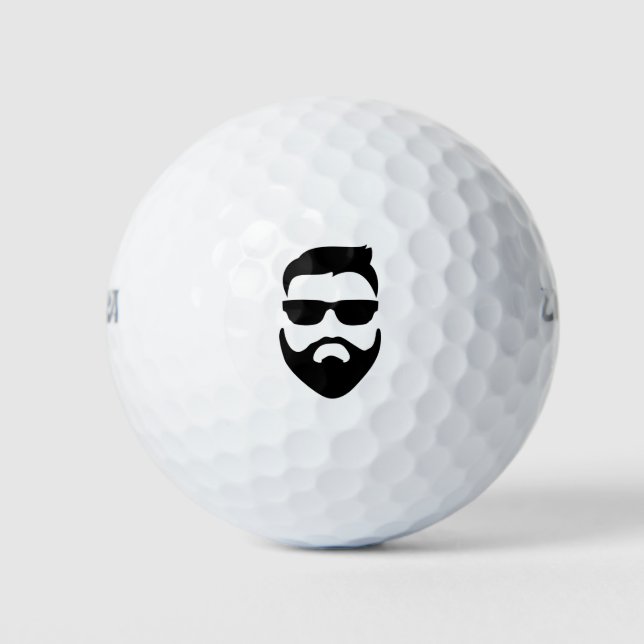 Pelotas De Golf Barba Hipster Y Gafas De Sol (Anverso)