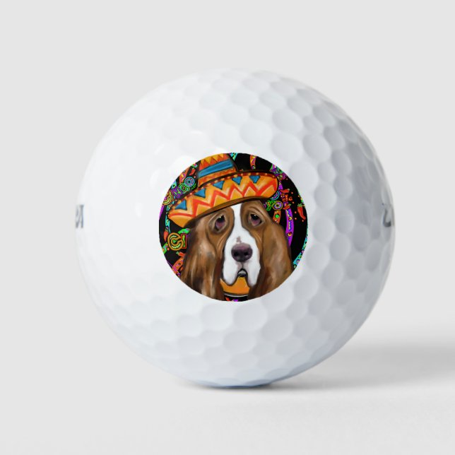 PELOTAS DE GOLF BASSET HOUND (Anverso)