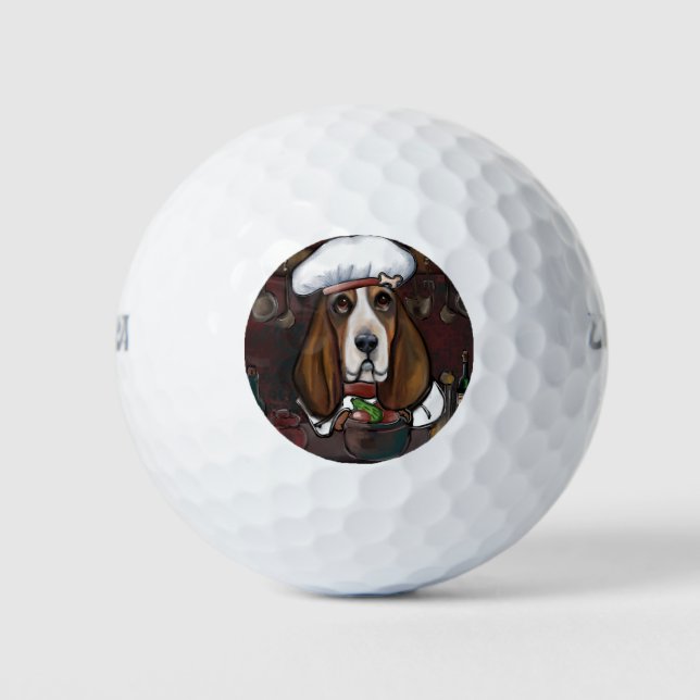 PELOTAS DE GOLF BASSET HOUND (Anverso)