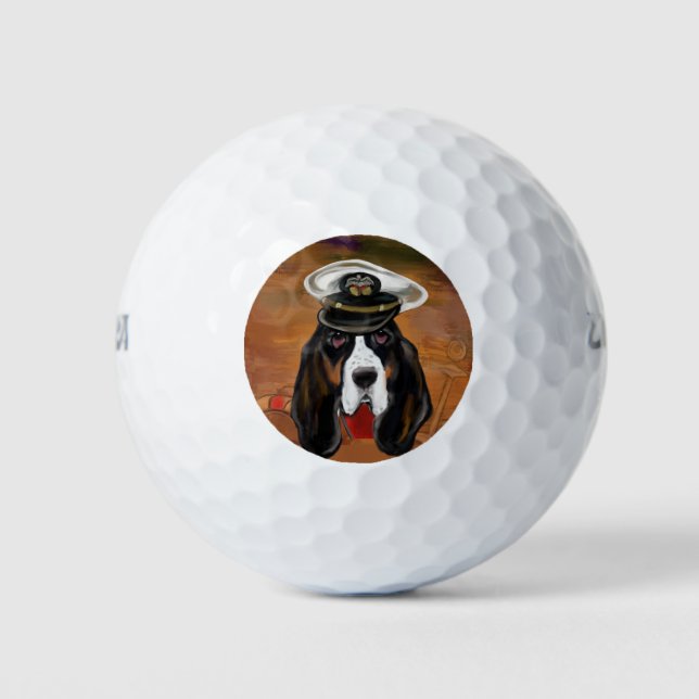 PELOTAS DE GOLF BASSET HOUND (Anverso)