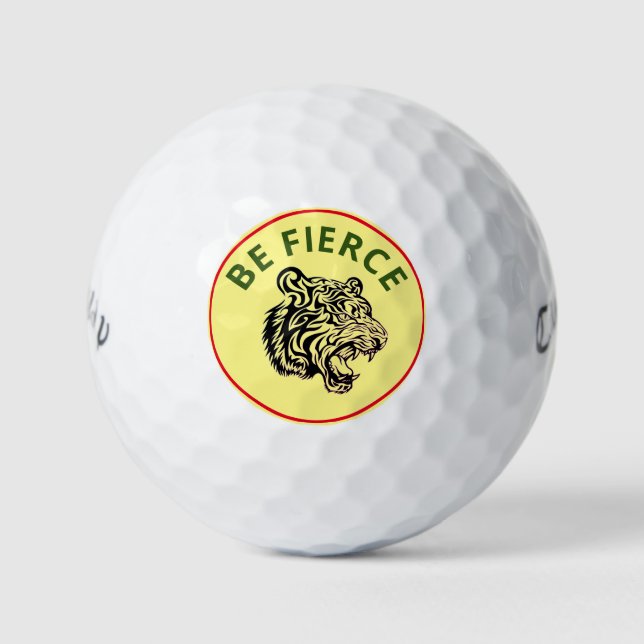 Pelotas De Golf BE FIERCE TRIBAL TIGER CALLAWAY Golf Balls (Anverso)