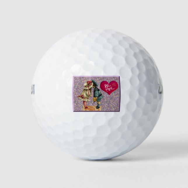Pelotas De Golf "Be Mine" Valentine nostálgico dulce (Anverso)