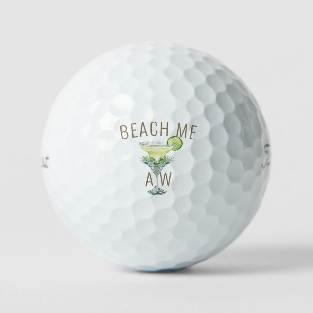 Pelotas De Golf Beach Me Margarita Titleist Pro V1 (Anverso)