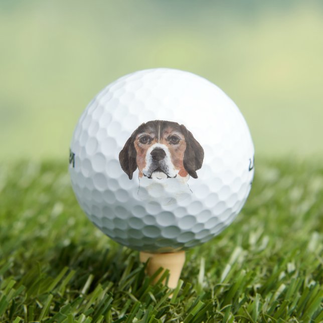 Pelotas De Golf Beagle personalizado (Camiseta in situ)