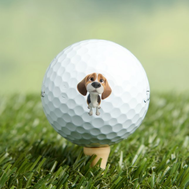 Pelotas De Golf Beagle Theme (Camiseta in situ)