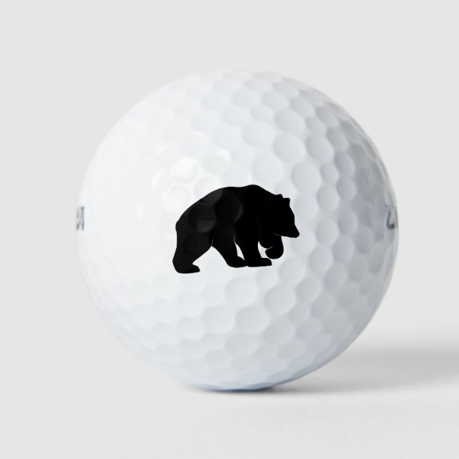 Pelotas De Golf Bear Silhouette (Anverso)