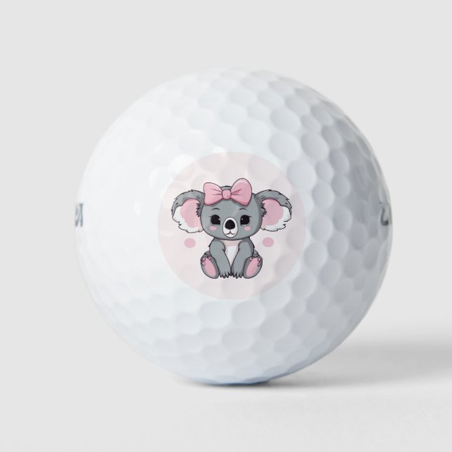 Pelotas De Golf Bebé rosa Koala Bear (Anverso)