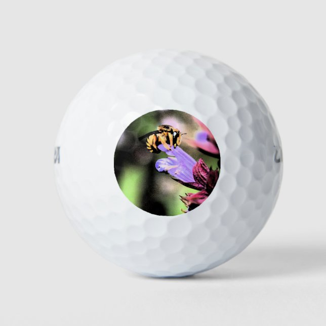 Pelotas De Golf Bee and Flower wu gbcna (Anverso)