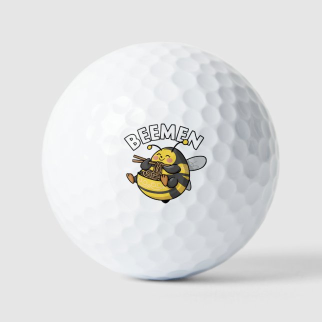 Pelotas De Golf Bee Eating Ramen = BEEMEN (Anverso)