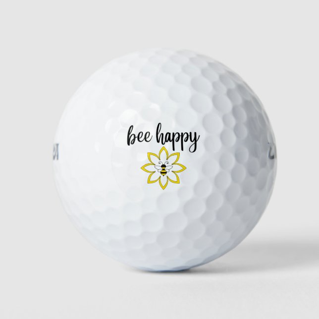 Pelotas De Golf Bee Happy (Anverso)