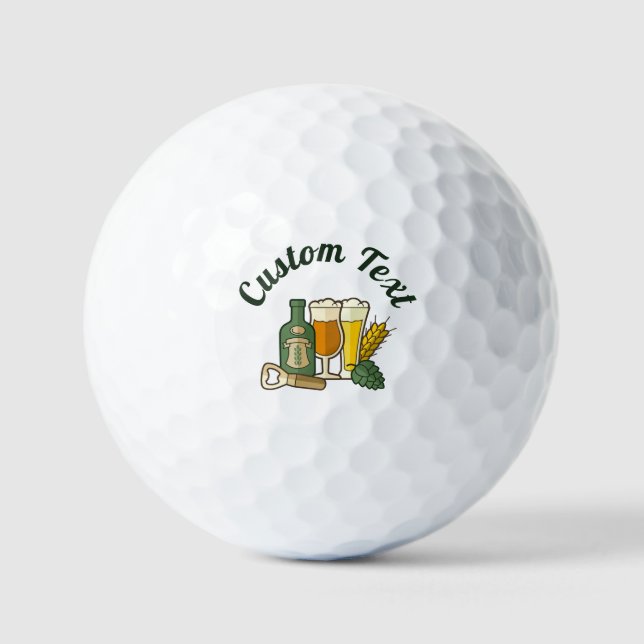 Pelotas De Golf Beer Icons Golf Balls (Anverso)