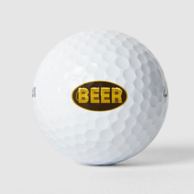 Pelotas De Golf Beer Mug Oval (Anverso)