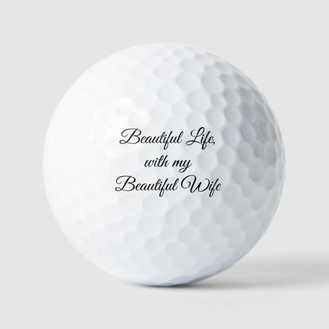 Pelotas De Golf Bella Vida Con Mi Bella Esposa (Anverso)
