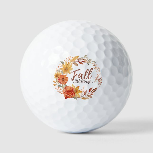 Pelotas De Golf Bendiciones de caída floral (Anverso)