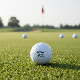 Pelotas De Golf 'Besa mi putt' Cheeky Funny Gift Friends Dads