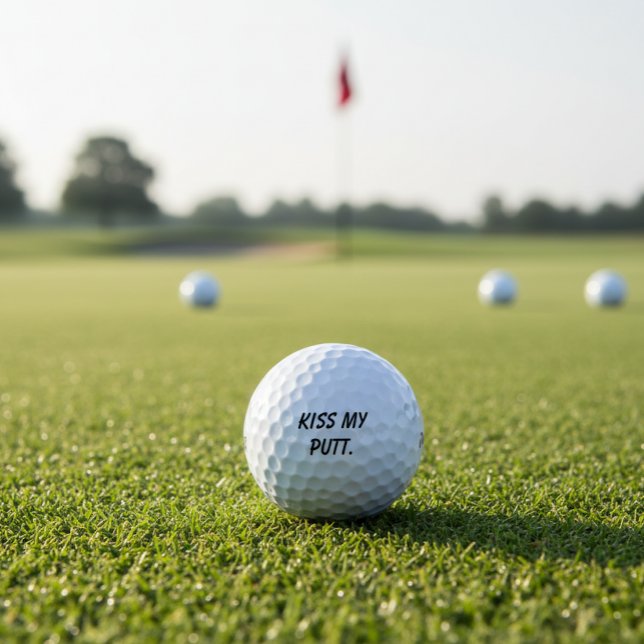 Pelotas De Golf 'Besa mi putt' Cheeky Funny Gift Friends Dads (Subido por el creador)