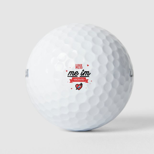 Pelotas De Golf Bésame Estoy Vacunado (Anverso)