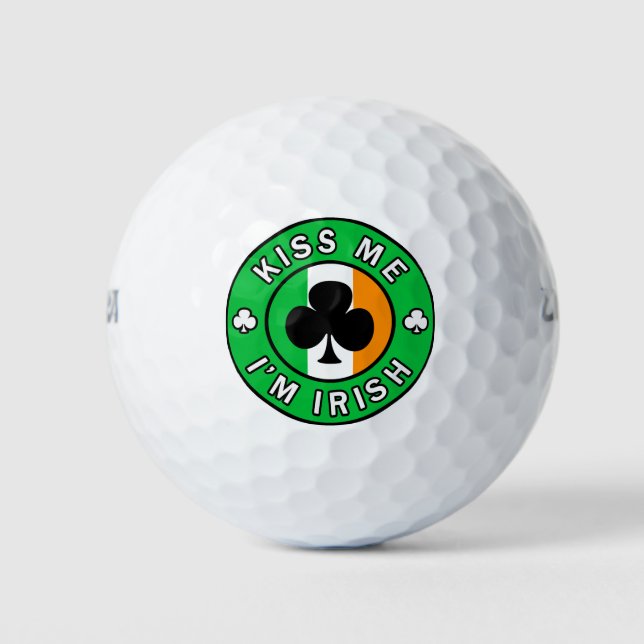 Pelotas De Golf Bésame soy irlandés (Anverso)