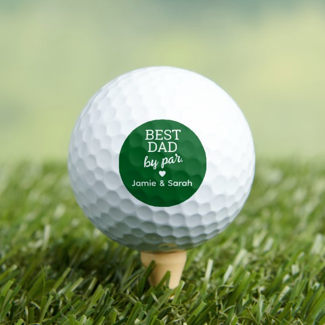 Pelotas De Golf Best Dad by Par Custom Green White (Camiseta in situ)