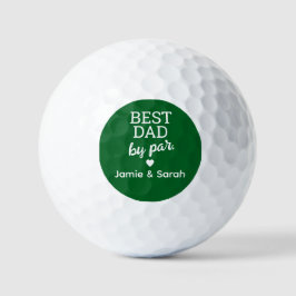 Pelotas De Golf Best Dad by Par Custom Green White