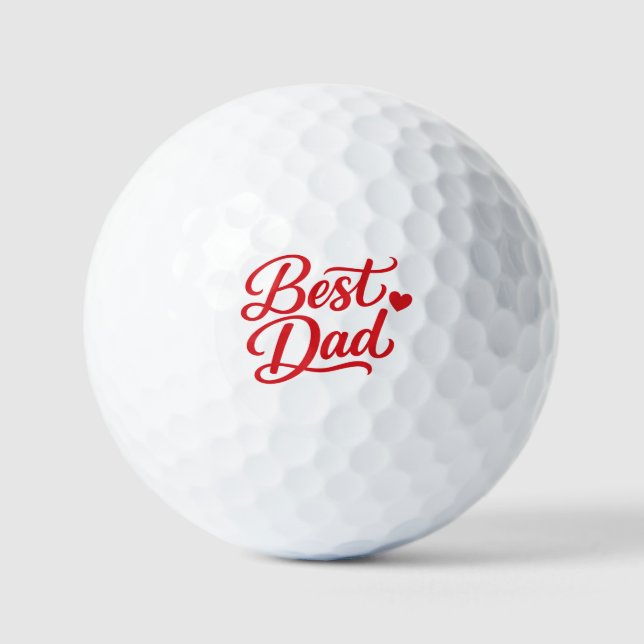 Pelotas De Golf Best Dad Ever Gift Tee (Anverso)