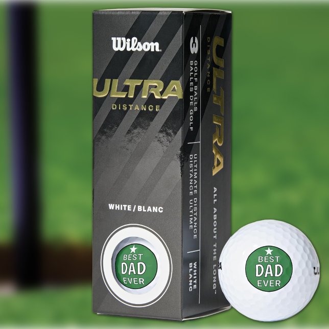 Pelotas De Golf Best Dad Ever Green and White Wilson Distance (Subido por el creador)