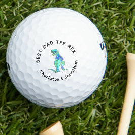 Pelotas De Golf Best Dad Tee Rex personalized kids names