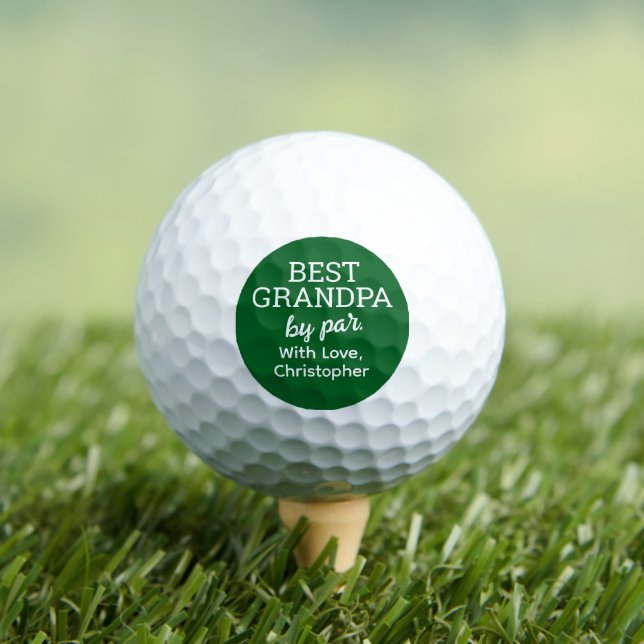 Pelotas De Golf Best Grandpa by Par Custom Green White (Camiseta in situ)