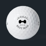 Pelotas De Golf Best Man Black Bow Tie<br><div class="desc">These golf balls are a great favor for the best man in your wedding. They feature a black bow tie with the best man's name and the words Best Man in a modern CAP font along with the wedding date. They'd be great for a bachelor party or weekend. The job...</div>