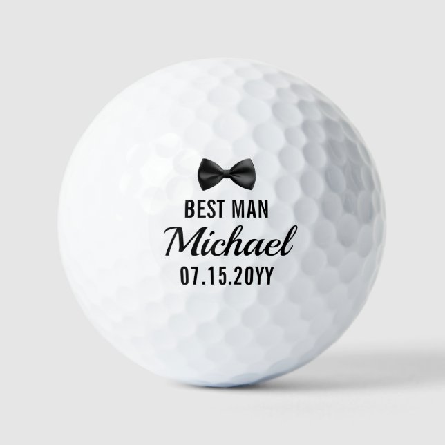 Pelotas De Golf Best Man Usher Groomsman Wedding Thank You FavoR (Anverso)