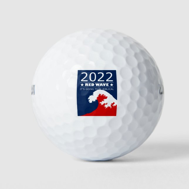 Pelotas De Golf Biblical Midterms 2022 Red Wave (Anverso)
