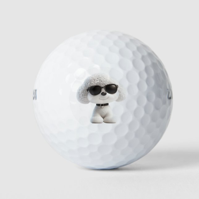 Pelotas De Golf Bichon Frise Theme Golf Balls (Anverso)